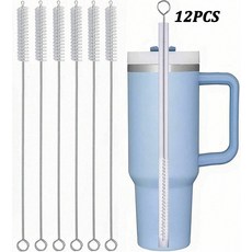 教師節禮物 新杯子吸管清潔刷：可重複使用的清潔工具，適用於40/30/20盎司保溫杯和水瓶, 1個, 12PCS