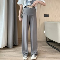 孕婦薄款休閒寬腿褲 夏季涼感透氣
