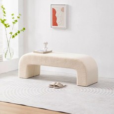 등받이없는소파 사이드 긴 매장 소파, 길이120cm-흑백체크