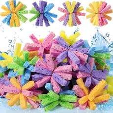 Blueweenly 야외 워터 게임용 워터 볼 24개 재사용 가능한 외부 장난감 스폰지 볼 던지기 게임 부활절 버킷 여름 활동 장난감 수영장 뒷마당 트램펄린(혼합, 24, 혼합 색상