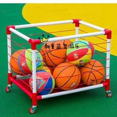 공 정리함 키즈카페 정리 수납 유치원 이동 바구니 볼, 1개, 고급형 단층 화이트 레드 연결기