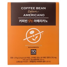 The Coffee Bean 即溶美式咖啡粉隨身包, 1.6g, 110條, 1盒