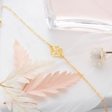 藏寶箱金飾 9999純金四葉幸運草手鍊，lucky好運黃金手環，精緻時尚，帶來真愛、健康、名譽與財富