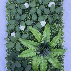 Sunday 綠色新款仿真植物綠葉波斯牆面裝飾綠植，室內商場酒店陽臺背景造景, 40*60最新款米蘭配飾組合13