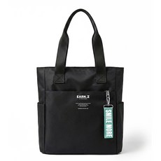 언즈 네임택 데일리 토트백 보조가방 신발주머니 헬스 골프 슈즈백, 1개, 블랙 민트