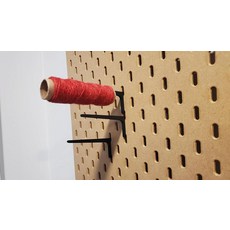 'Just Hanging' 페그보드 후크 팩 IKEA SKADIS 페그보드 디스플레이 후크 SKADIS 액세서리와 호환 (매트 블랙 16팩 멀티팩), 12pk, Spool Hook, 매트 블랙