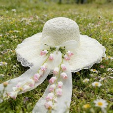 沙灘草帽帽子夏天海邊夏季帽檐防曬遮陽遮陽帽度假裙子海邊旅遊帽