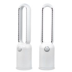 [독일브랜드] 날개 없는 선풍기 저소음 아기 안전 타워팬 3단계 풍량 조절 다이얼 좌우회전 인테리어 거실 사무실 가전, 1개