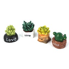 데스크탑 녹색 식물 세트 세트 장식