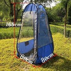 1인용 원터치 낚시 야전 바다 야전침대텐트 자동 간이 야전침대, 투명형 80x80x165