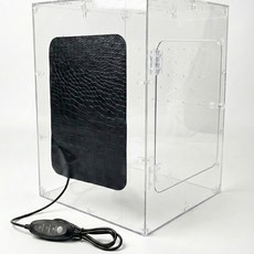 마미픽 파충류 전용 프리미엄 전기장판, 1세트, 블랙 대형