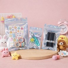 감성마켓 홀로그램 지퍼백, 100개, C.11cm x 16cm