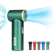 Kica JetFan 미니 개인 휴대용 선풍기 최대 14시간 근무 시간 3000mAh USB 충전식 배터리 메탈 쉘 터보 조절 가능한 속도 사무실야외여행캠핑-그린용, Green