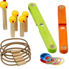 유아 놀이 학습 링걸기 원목 막대기세트 체육장난감 안전한 재밌는, 1개