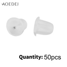 AOEDEJ 진짜 925 스털링 실버 귀걸이 뒤로 여자 스토퍼 골드 도금 나비 패스너 액세서리, 07 50pcs