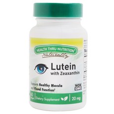 HEALTH THRU NUTRITION 葉黃素玉米黃素軟膠囊 20mg 無麩質, 1罐, 60顆