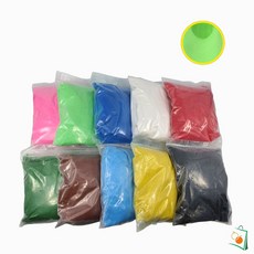 OS 데코샌드 색모래 1kg 연두 공예용모래 칼라모래
