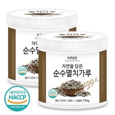 푸른들판 국산 멸치 가루 분말 100% HACCP 인증 해물 육수 국물 조미료 파우더, 2개, 170g