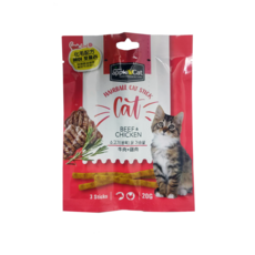 Apple Cat 韓國貓咪化毛點心棒 貓肉條 3入/包, 1個, 牛肉+雞肉(1盒20包)