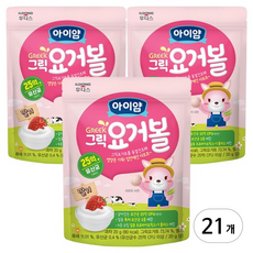 아이얌 그릭요거볼, 딸기맛, 20g, 21개