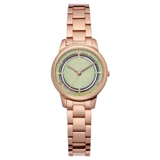 GOTO Nostalgia懷舊系列 壓花玻璃 海棠花 女錶 莫蘭迪綠