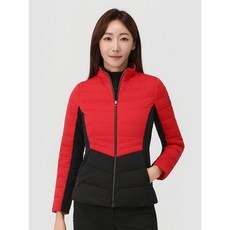 엘르골프 여성 면블럭 포인트 다운점퍼 6H82051