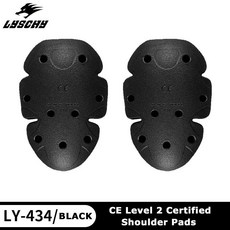 CE 레벨 2 인증 오토바이 자켓 백 프로텍터 용 보호 장비 두꺼운 탄력성 라이더 갑옷 가슴 척추 패드, 02 Shoulder Pads-Black