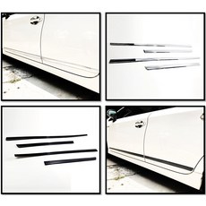 圓夢工廠 適用於 Toyota Prius 3代 3.5代 2009-2015 鍍鉻銀 碳纖紋 車身飾條 車門飾條 車側飾條, 1個
