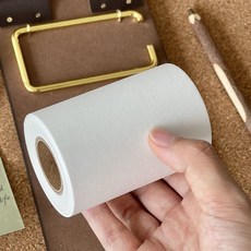 復古便籤板夾捲筒便條紙, 1個, 【白色捲紙】一卷