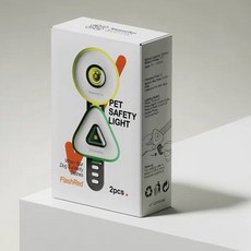 모츄츄 펫 안전등 야간 발광 조명 강아지 목걸이 LED 라이트 6가지 모드 스마트 센서 방수 산책등 선물 추천, 1개, 삼각+동그라미 세트