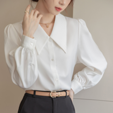 노바시크 여성용 단아한 카라 블라우스 DX0009