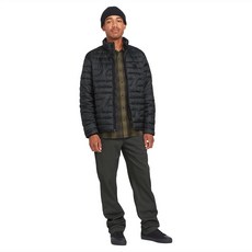 Volcom 남성용 Weestone 퍼프 경량 모크넥 지퍼 재킷 블랙. XXL