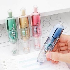 양면 풀테이프 노크식 글루테이프 다꾸풀 테이프풀 풀테잎 바르는 테이프, 핑크, 핑크