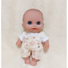 베렝구어인형옷 22cm 리틀큐티스 상하세트 멜빵바지+상의 (인형미포함), 핑크, 1개