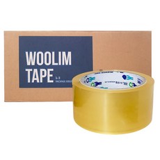 우림 OPP 박스테이프 경포장 50M 50개, 투명