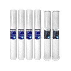 CLEAN PURE 全戶過濾濾心組：20英吋小胖PP濾心2支+活性碳濾心1支，有效去除雜質、異味，提升用水品質, 1套