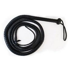 BDSMNOOK 블랙 핸드메이드 황소 채찍 채찍 6.5피트 8인치 plareal 실제 소 가죽 의상 액세서리 승마 농작물을 위한 무대 퍼포먼스 레이싱, 6.5 Foot, BlackBrown