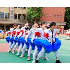 도넛 에어바운서 실내 몰놀이 홈 강화 펌프 물놀이 에어바운스 사다리, 7인용 손잡이포함