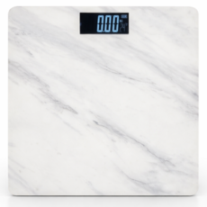 [PERFICIO] 가정용 미니멀 대리석 디자인 전자식 체중계, 화이트, 1개, 화이트 마블