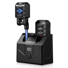 JAMELO 무선 기타 시스템 충전 케이스 포함 4채널 기타 트랜스미터 리시버