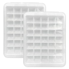 KR리빙 뚜껑있는 얼음틀 위생 제빙기 아이스트레이 대형 35구, 2개