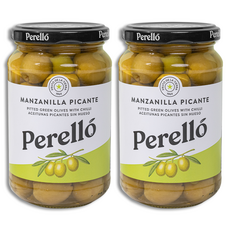 페렐로 만자닐라 피칸테 올리브 병(유리), 2개, 350g