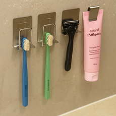 오어브랜드 2인세트 무타공 스텐 칫솔걸이, 2인용, 1세트