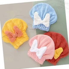 곰돌이 세안 모자 퀵 드라이 수건 타올 극세사 헤어 캡 밴드 세면 샤워 머리 덮개 터번 빠른 흡수, 상세페이지 참조, 1개