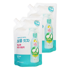 엘지 온더바디 코튼풋 발을 씻자 풋샴푸 레몬민트향 발씻기 발냄새, 1개입, 500ml