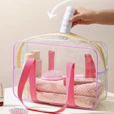 한스온 내용물 확인이 쉬운 튼튼한 PVC 목욕 가방 방수수영가방, 소