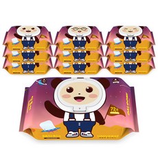 달곰이 유니버스 아기물티슈 고평량 68gsm 엠보싱 캡형 72매 10팩, 10개