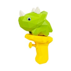 恐龍造型水槍 寶寶洗澡噴水玩具 泳池戲水玩具, 1個, 三角龍(綠色)