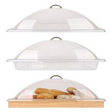 글루텐 PC돔커버 (대) 손잡이 투명 돔 디저트 푸드 빵덮게 베이커리 빵덮개, 1개