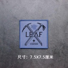 LEAF 刺繡魔術貼臂章 戰術士氣章, 1個, 藍色小鳥